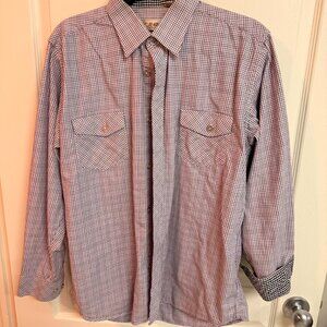 Men's Contrast Cuff Casual Shirt EUC